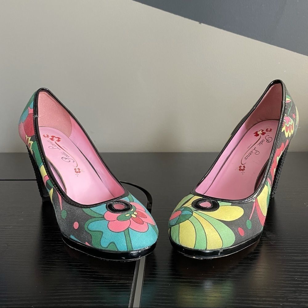 Poetic Licence Doll Face Colorful Fabric Upper With Leather Heel, 10 - Picture 4 of 16